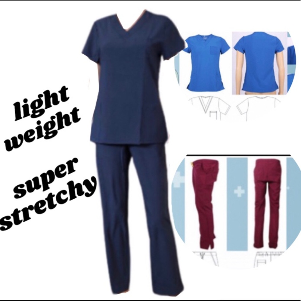 003 B/S Scrub Set Stretchable Navy Blue XSMALL